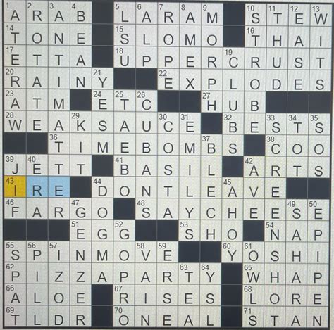 not much crossword